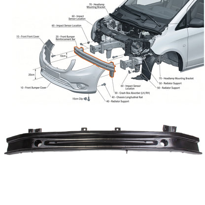 Mercedes-Benz Vito W447 Front Bumper Reinforcement Crash Bar (N-Piece) - BUYDAY - Bumper and Crash Protection - Detail View