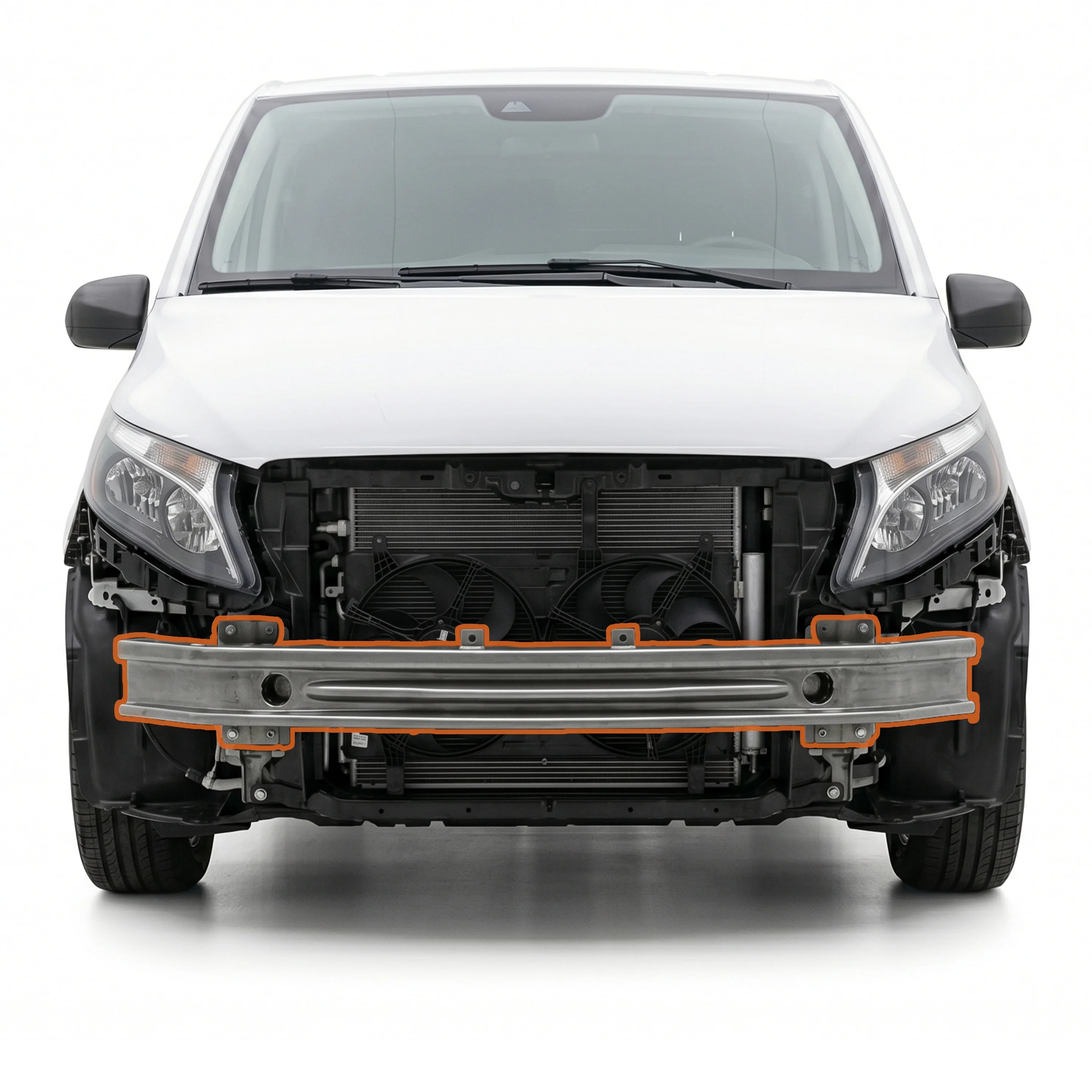 Mercedes-Benz Vito W447 Front Bumper Reinforcement Crash Bar (N-Piece) - BUYDAY - Bumper and Crash Protection - Detail View