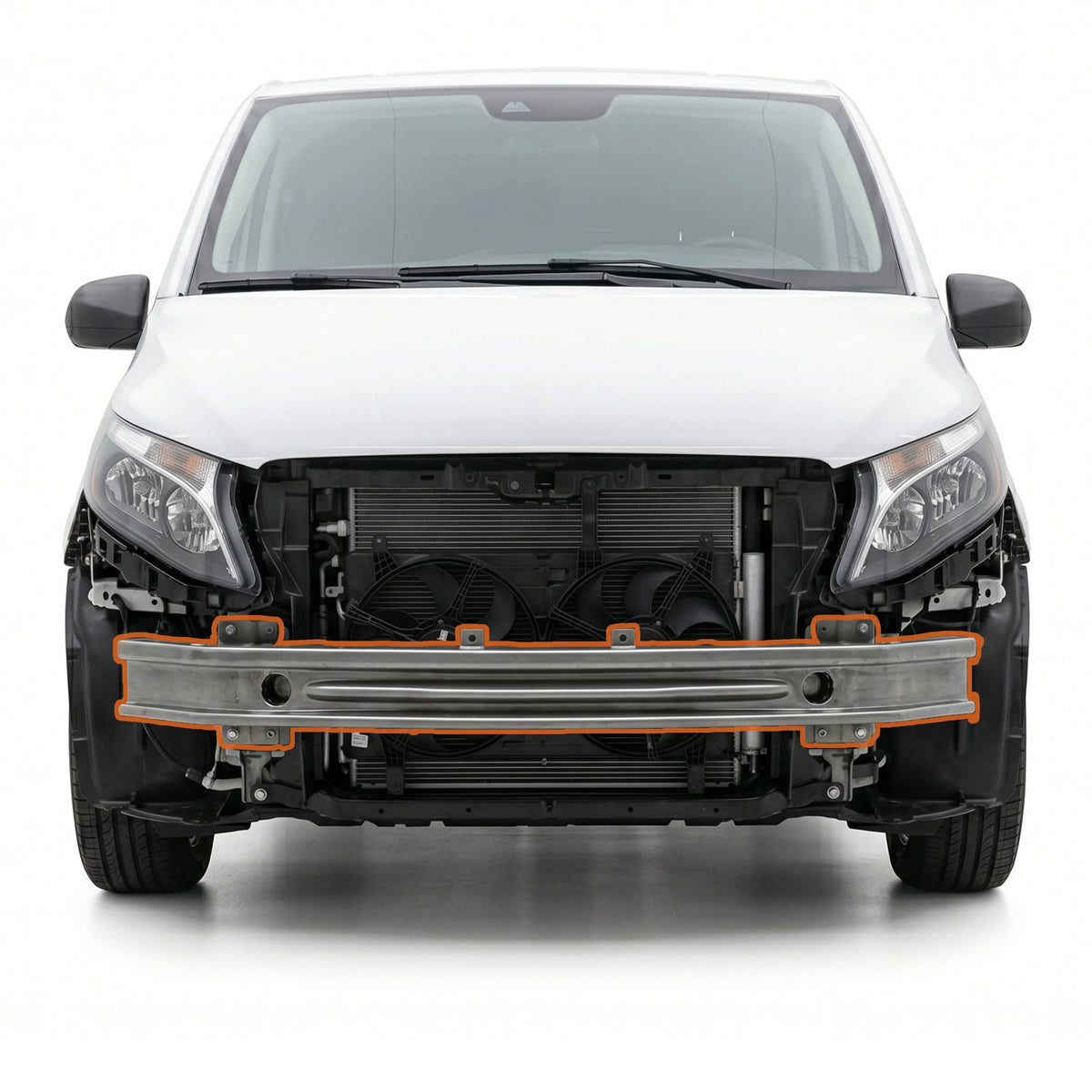 Mercedes-Benz Vito W447 Front Bumper Reinforcement Crash Bar (N-Piece) - BUYDAY - Bumper and Crash Protection - Detail View