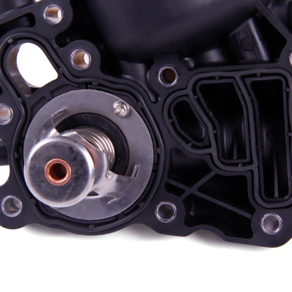 Engine Oil Filter Housing Assembly with Thermostat and Seal Compatible with 3.0 TDI V6 A4 A5 A6 Q5 Q7 Touareg 059115389K