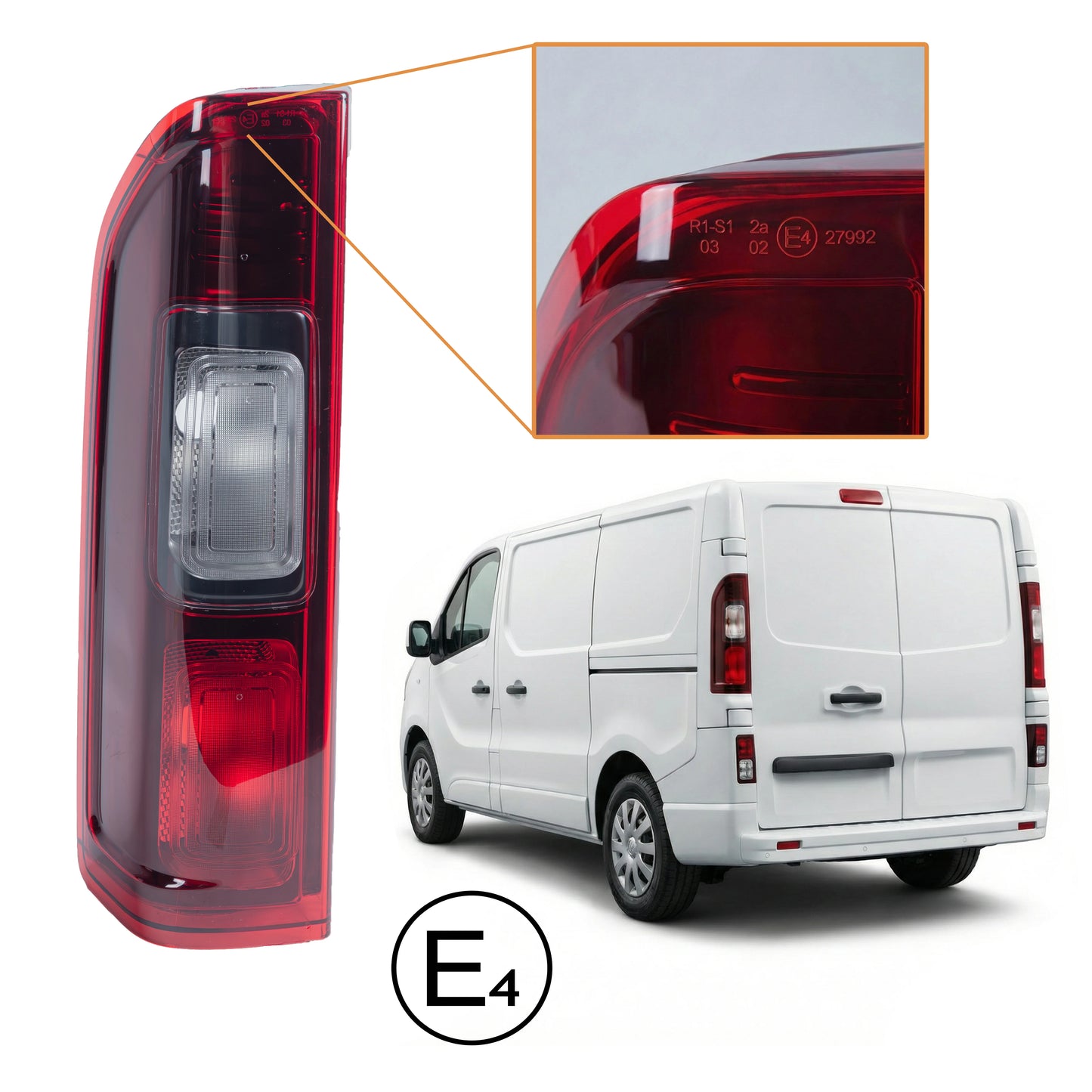 For Renault Trafic Rear Light Lens Left Passenger Side 4422466