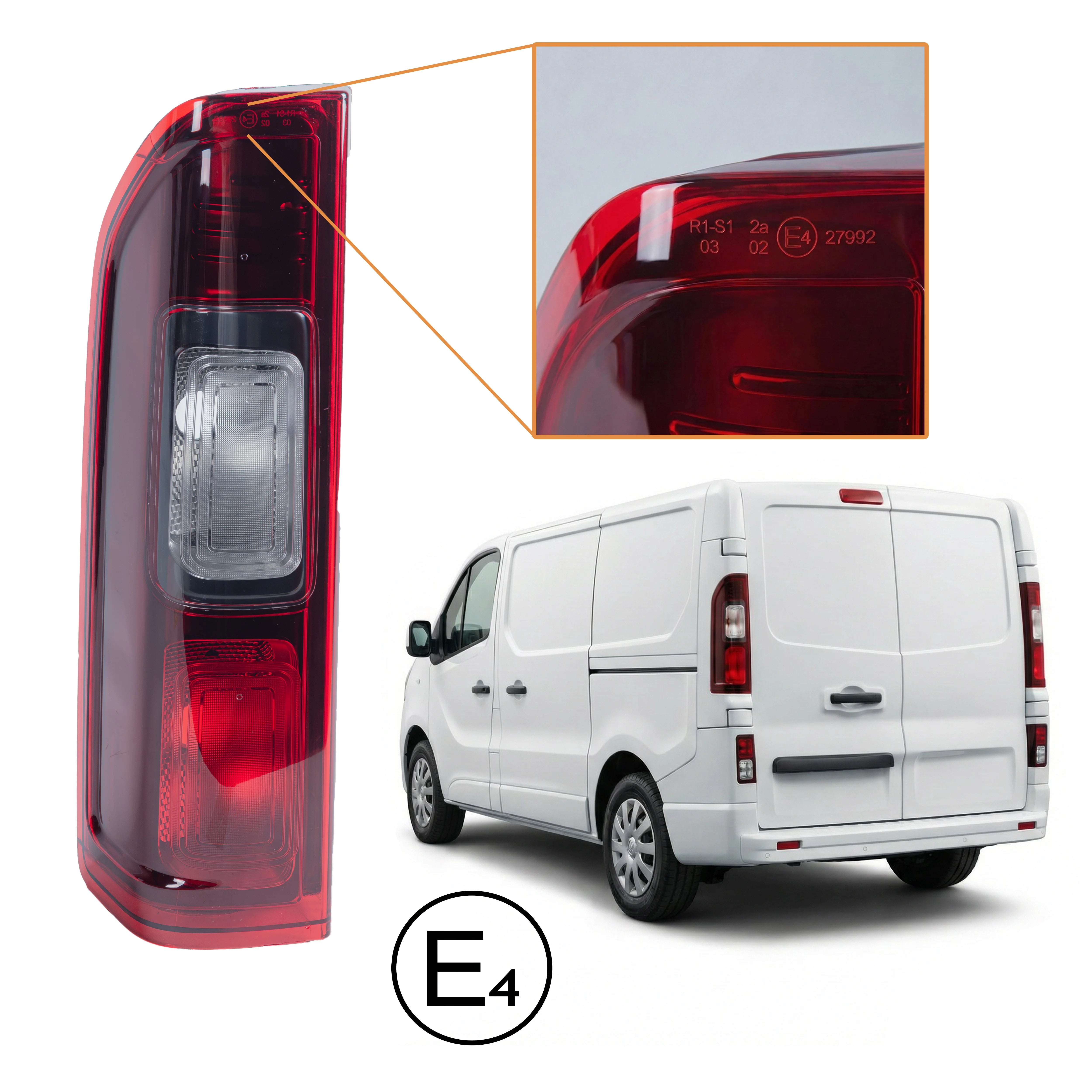 For Renault Trafic Rear Light Lens Left Passenger Side 4422466