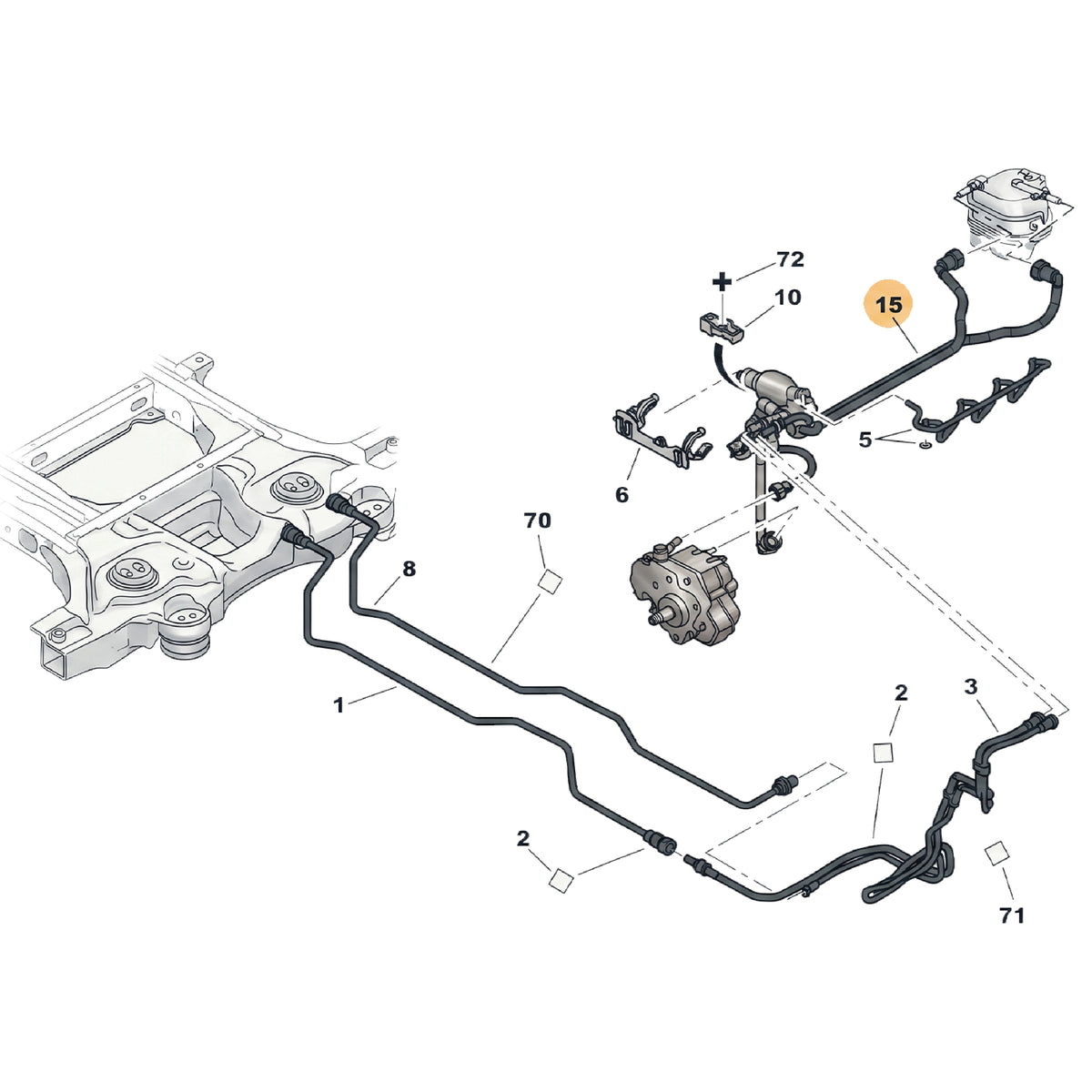 For Peugeot 206 207 307 Bipper 1.4 HDI Engine Fuel Line Pipe Harness Primer Pump - Detail View - BUYDAY