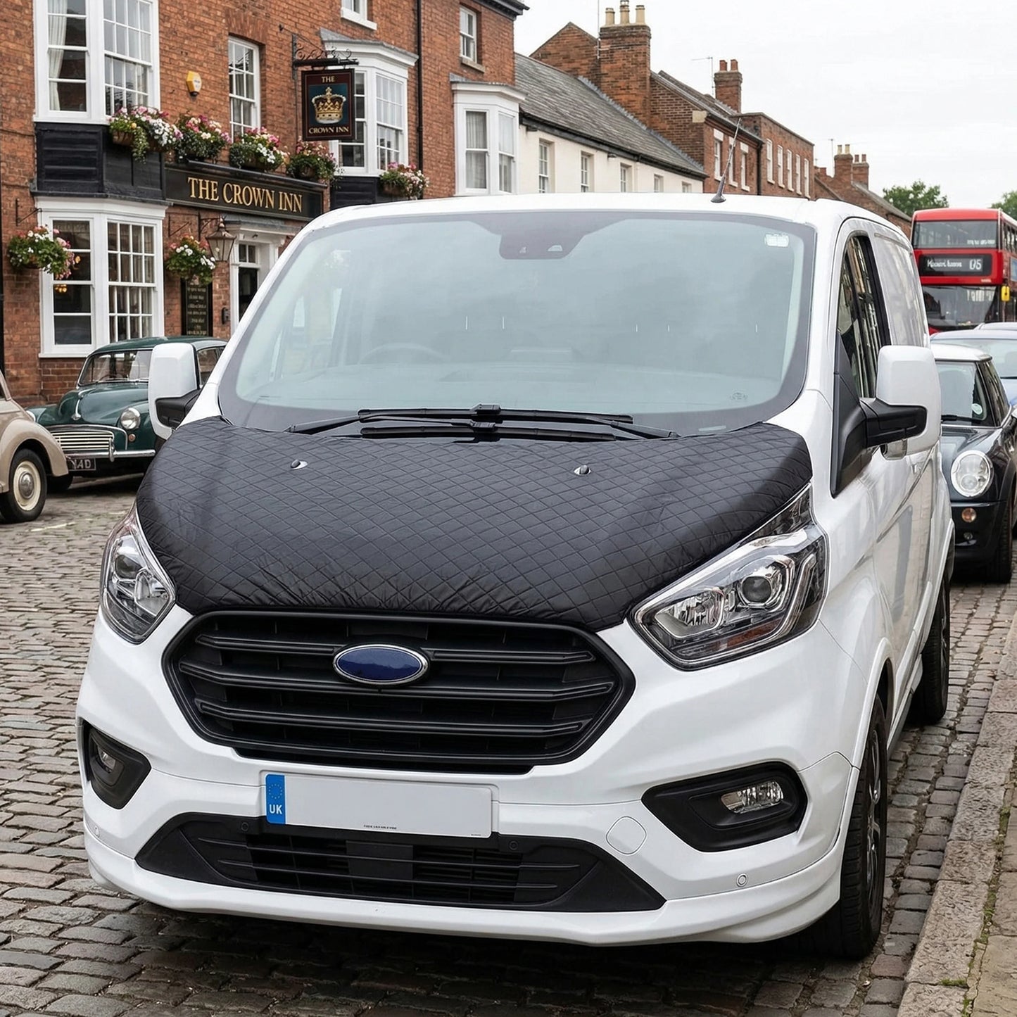 Bonnet Bra Cover Protector Guard Ford Transit Custom (N-1 Piece)