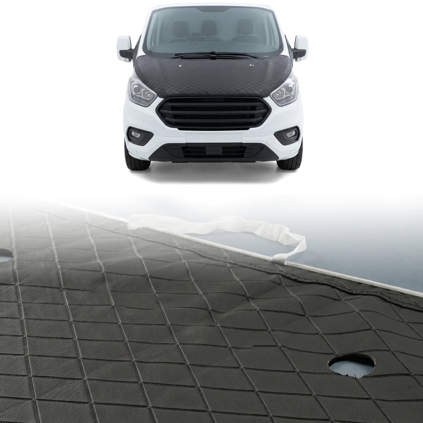 Bonnet Bra Cover Protector Guard Ford Transit Custom (N-1 Piece)