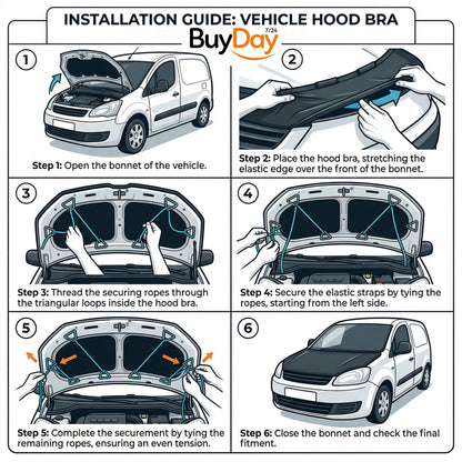 Bonnet Bra Cover Protector Guard for Volkswagen Transporter T4 (1990-2003)