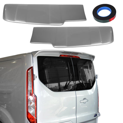 Rear Spoiler Painted Moondust Silver Barn Door for Ford Transit Custom (13-24) - BUYDAY - Ford Van Spoilers and Accessorie...