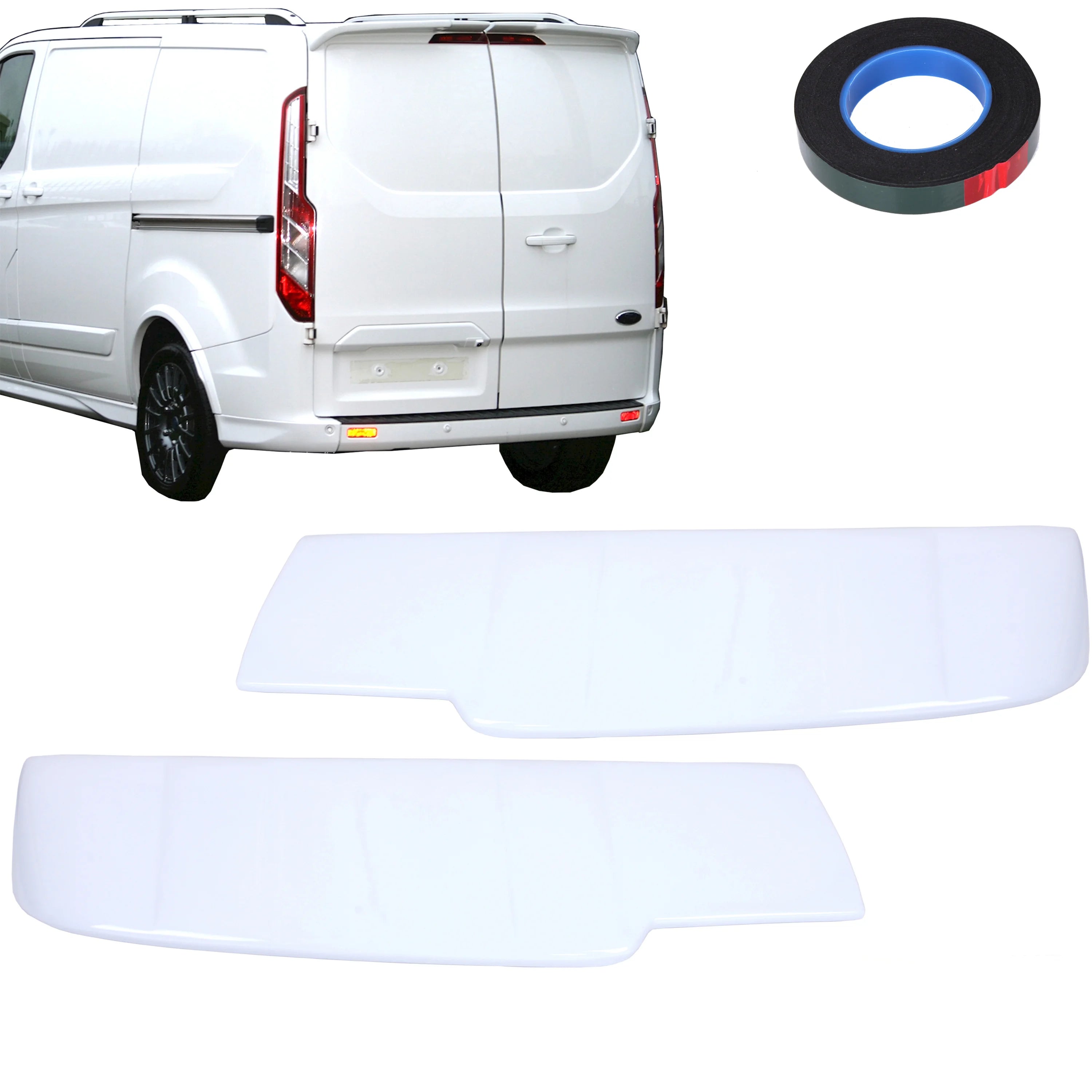 Rear Spoiler Painted Frozen White Barn Door for Ford Tourneo Custom (13-24) - BUYDAY - Spoiler for Ford Tourneo Custom