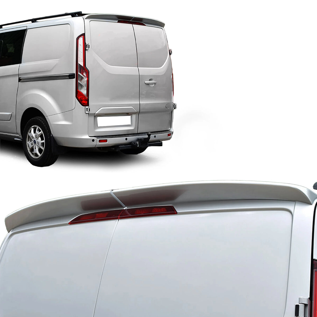Rear Spoiler Barn Door Painted Moondust Silver for Ford Transit Custom 2013-2024 - BUYDAY - Ford Transit Custom Exterior A...