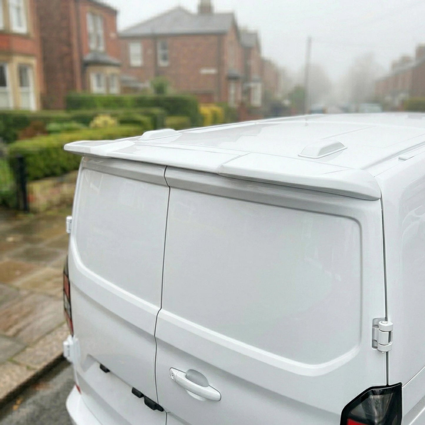 Rear Spoiler Barn Door Painted Frozen White for Ford Transit Custom (2024+ON)