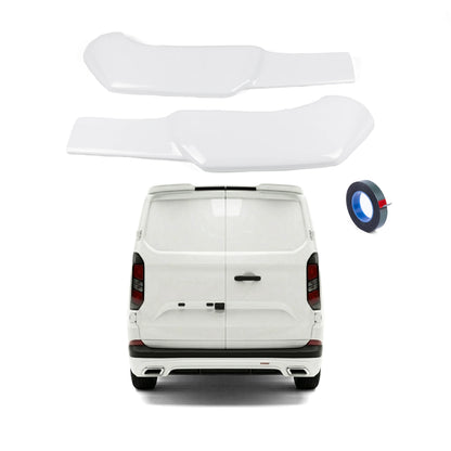Rear Spoiler Barn Door Painted Frozen White for Ford Transit Custom (2024+ON)
