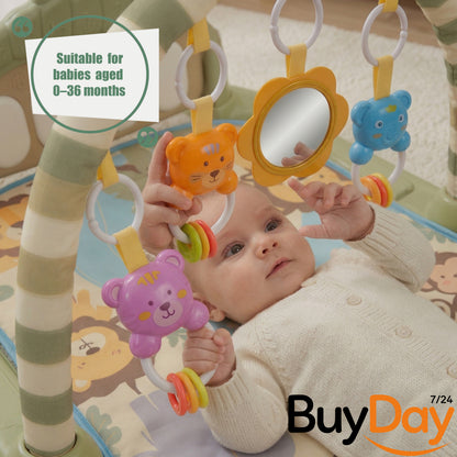 Gym Play Mat Baby Newborn Kid Green Fitness Music Lay Fun Piano Music Kid Gift