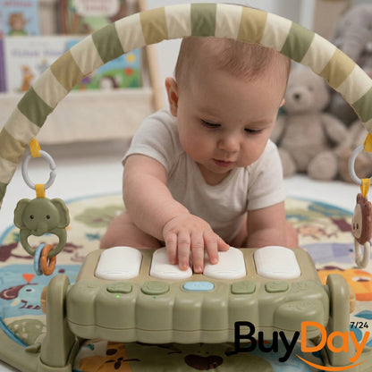 Gym Play Mat Baby Newborn Kid Green Fitness Music Lay Fun Piano Music Kid Gift