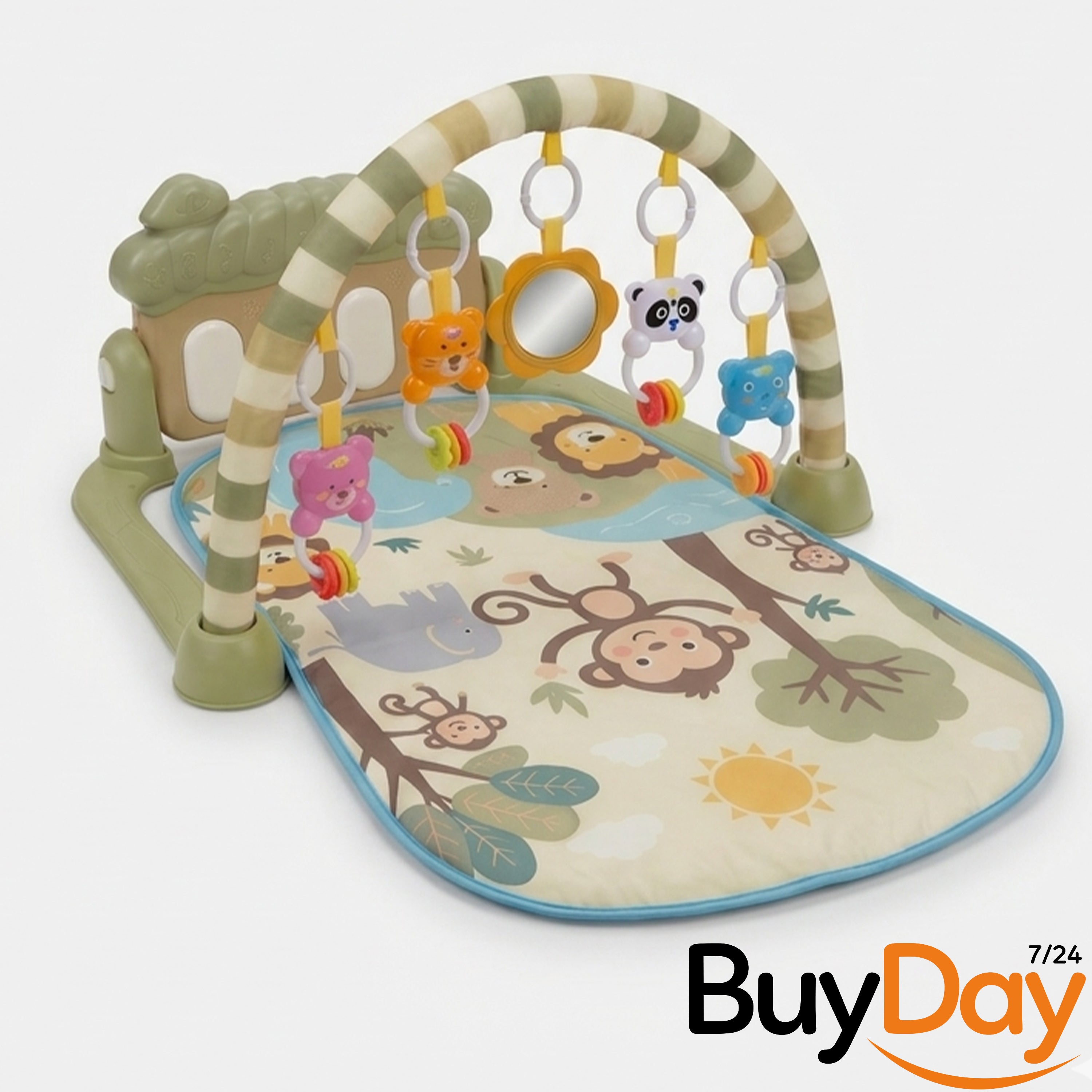 Gym Play Mat Baby Newborn Kid Green Fitness Music Lay Fun Piano Music Kid Gift