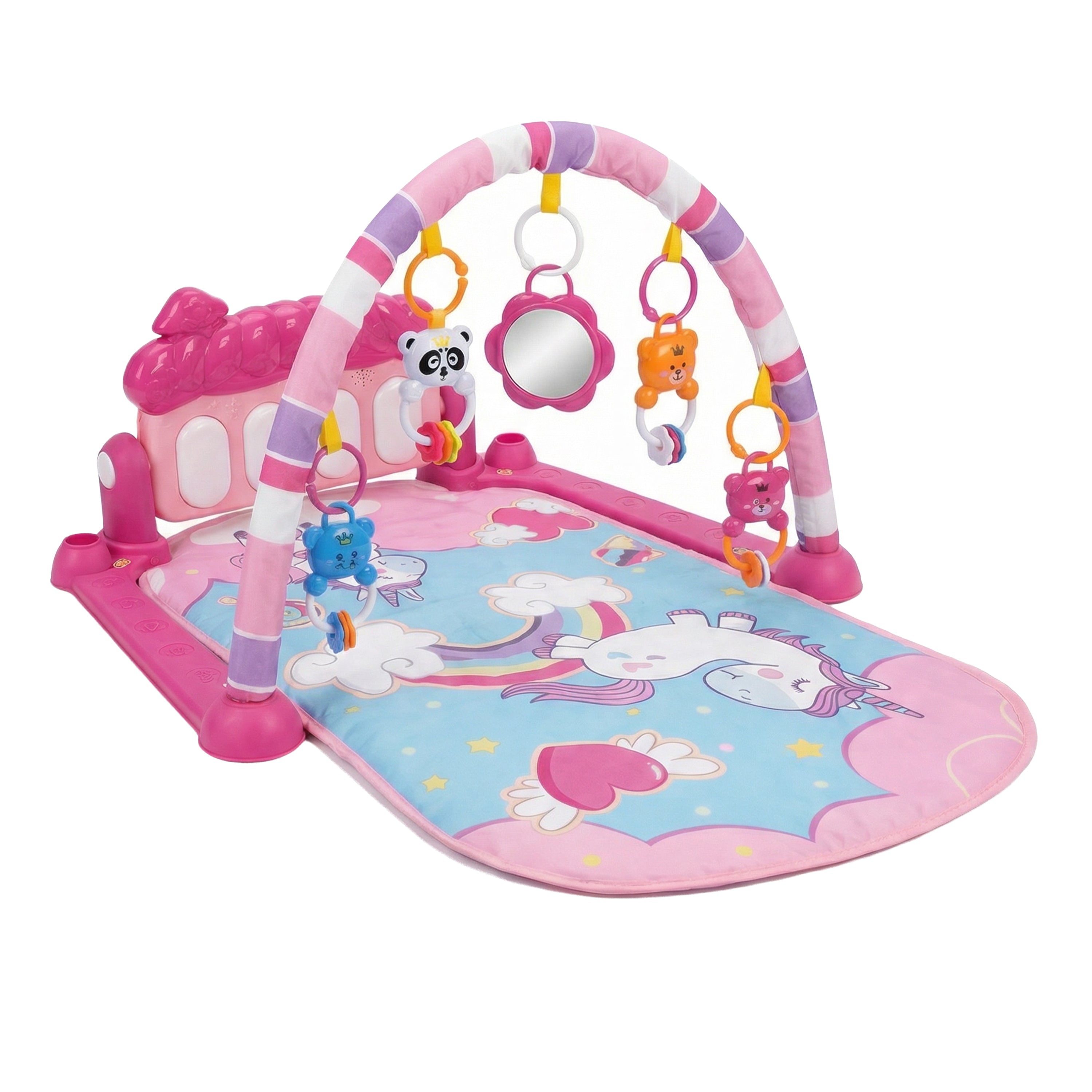 Gym Play Mat Baby Newborn Kid Pink Fitness Music Lay Fun Piano Music Kid Gift - Detail View - BUYDAY