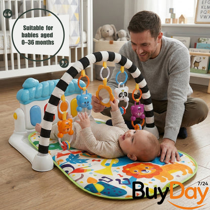Gym Play Mat Baby Newborn Kid White Fitness Music Lay Fun Piano Music Kid Gift
