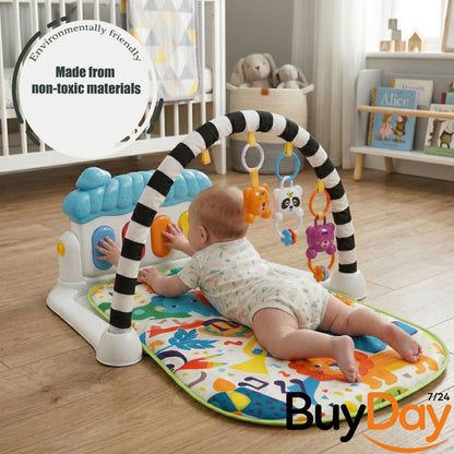 Gym Play Mat Baby Newborn Kid White Fitness Music Lay Fun Piano Music Kid Gift