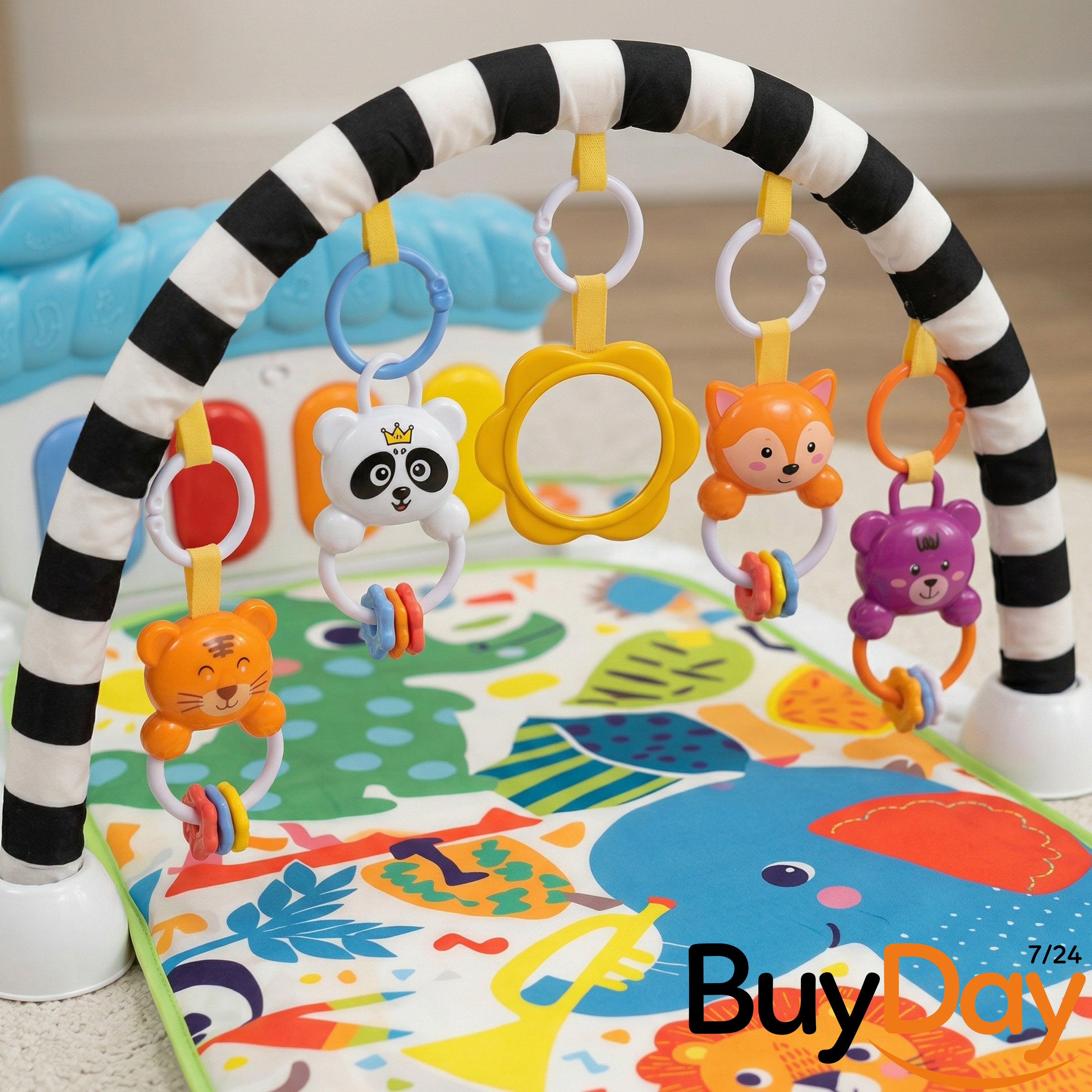 Gym Play Mat Baby Newborn Kid White Fitness Music Lay Fun Piano Music Kid Gift