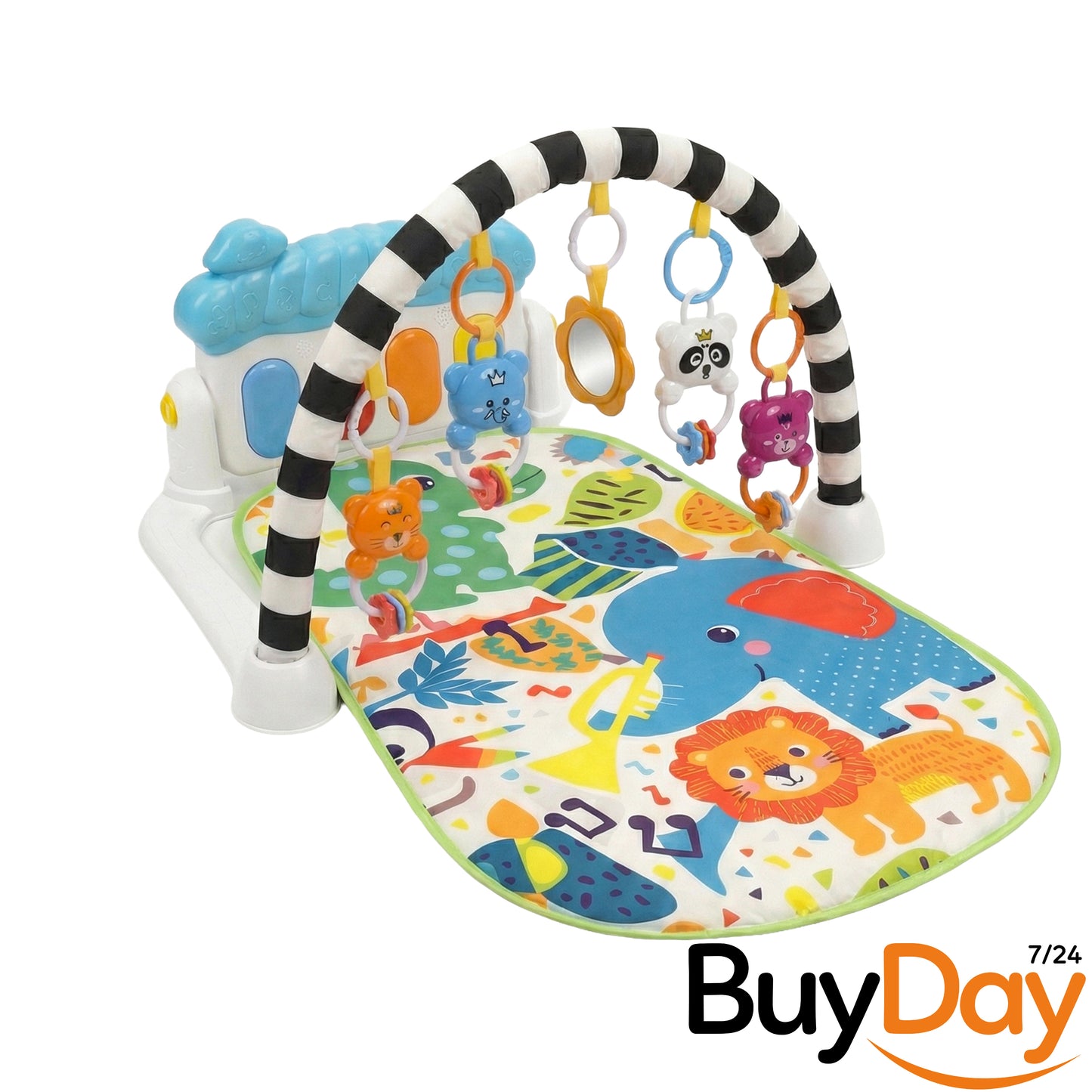 Gym Play Mat Baby Newborn Kid White Fitness Music Lay Fun Piano Music Kid Gift