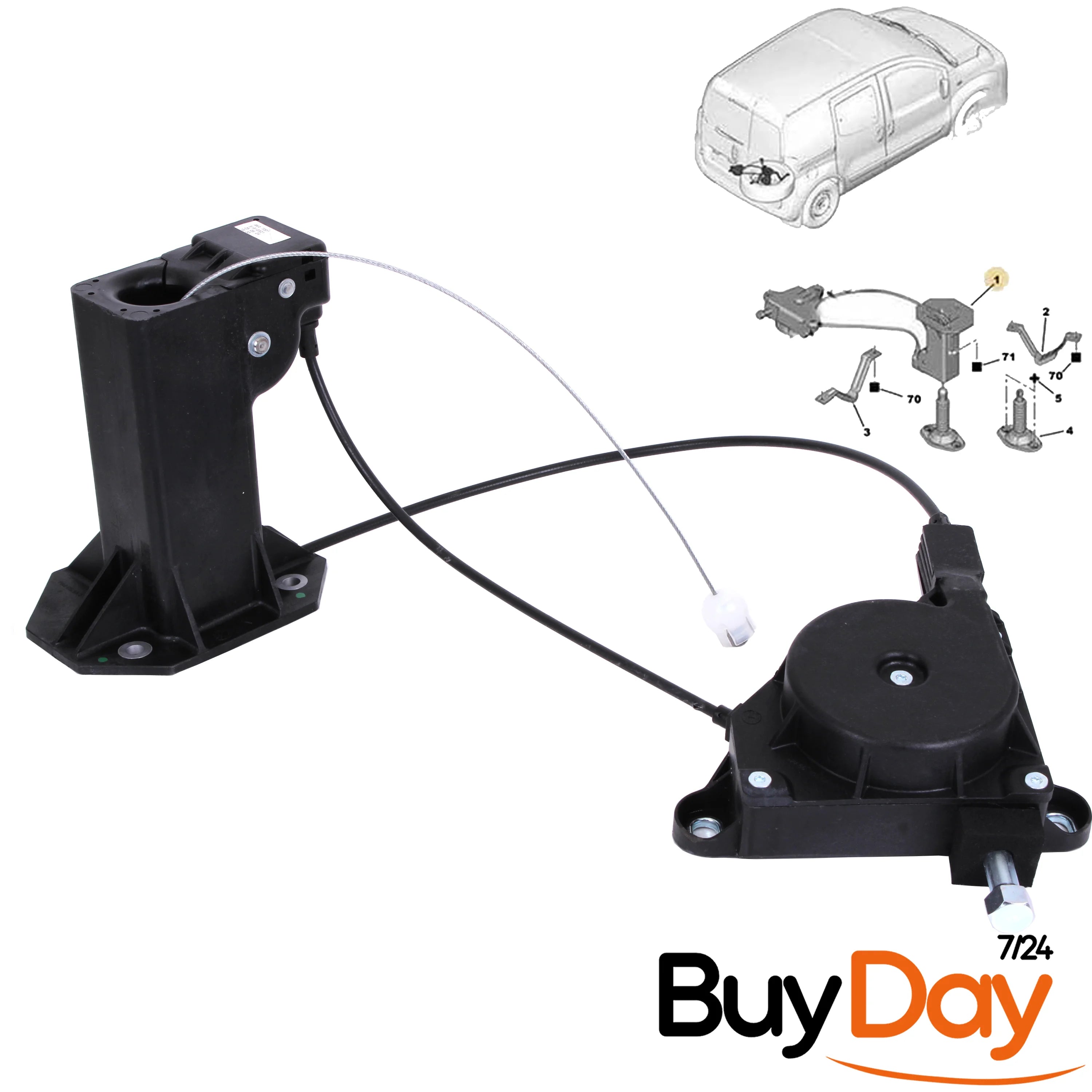 Spare Wheel Carrier Release Mechanism