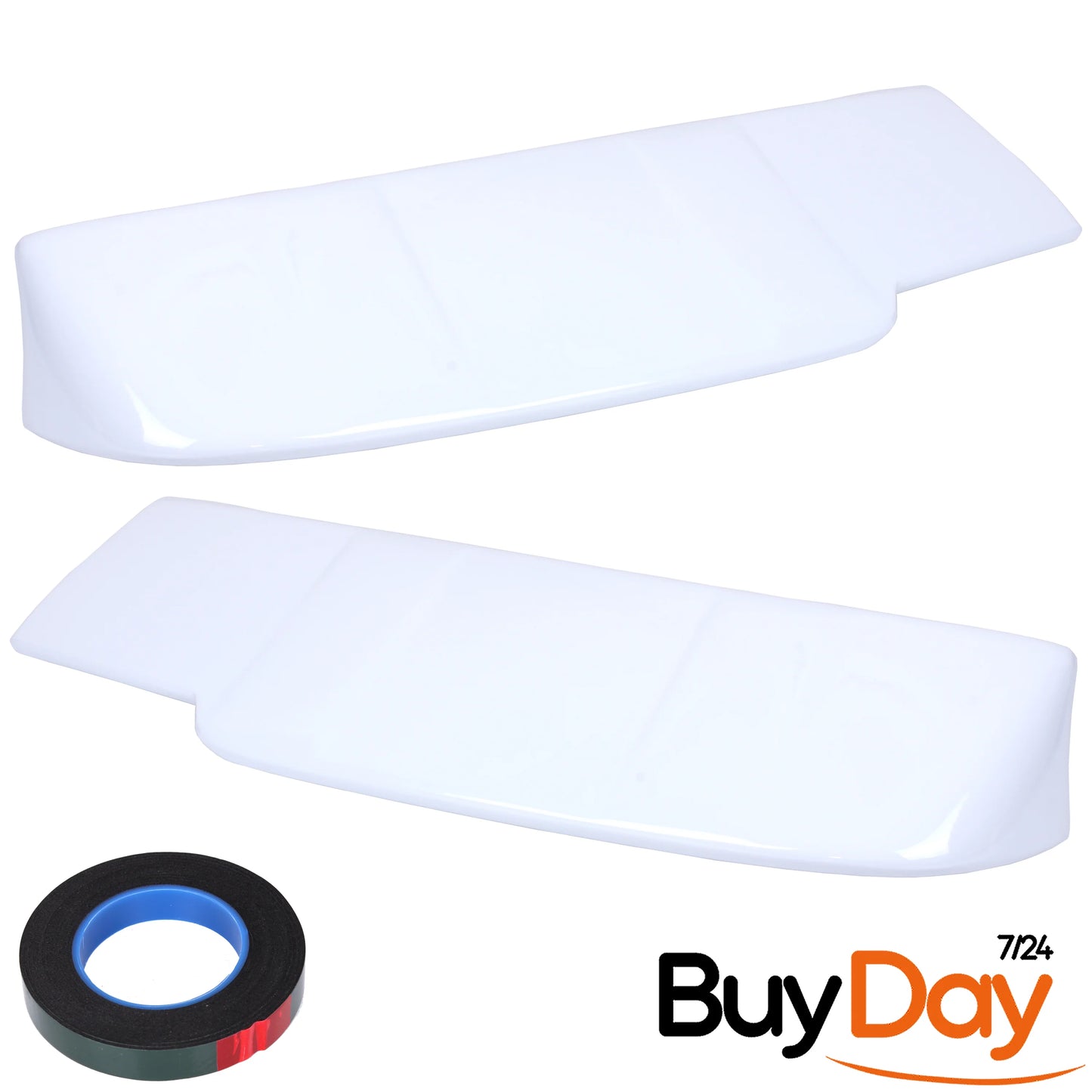 Spoiler for Barn Door Models, Painted in Frozen White