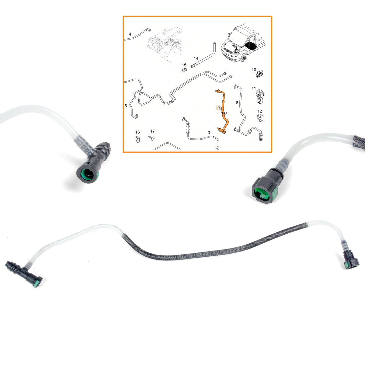 For Nissan Primastar Opel Vivaro A 93852937 Fuel Supply Hose - Detail View - BUYDAY