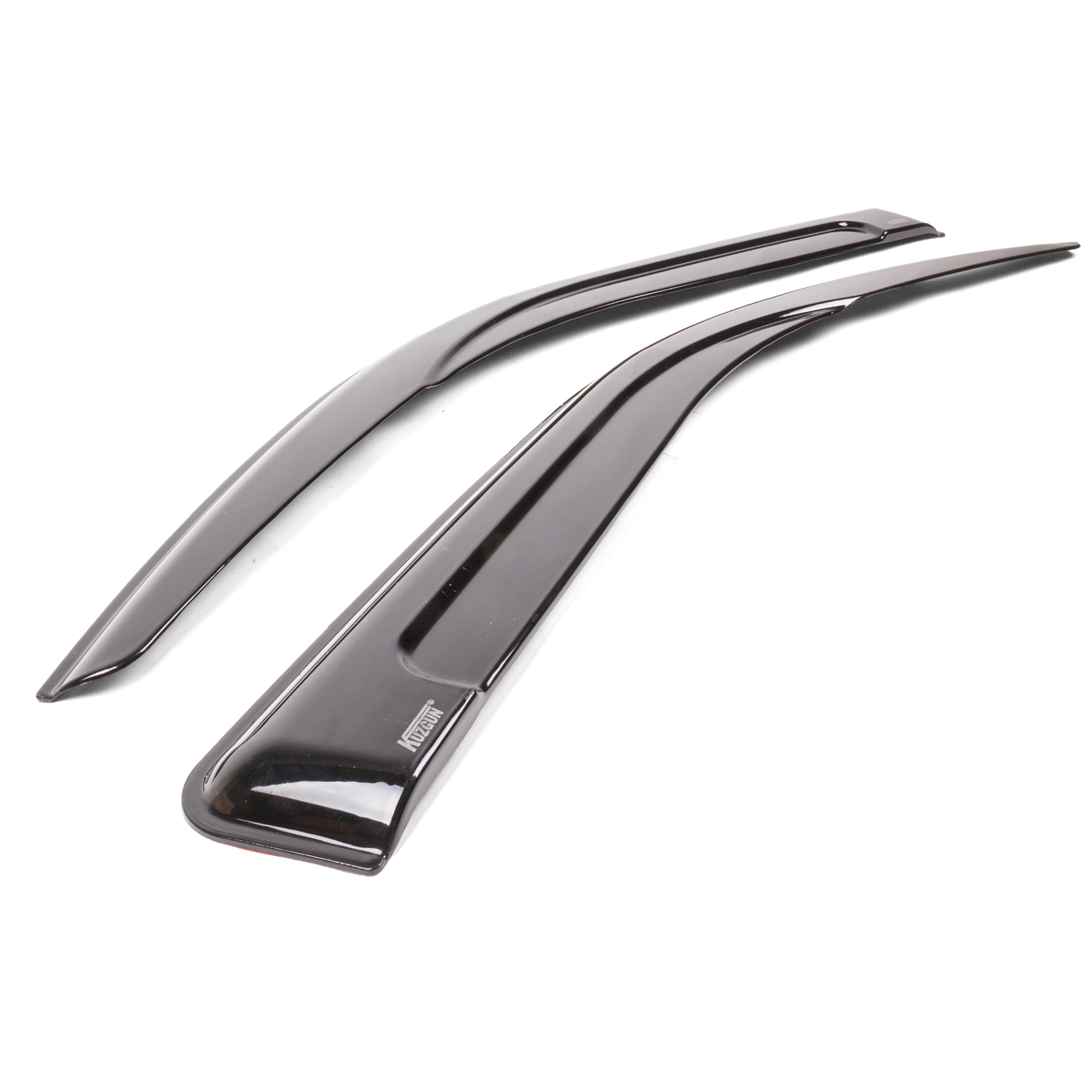 For Ford Transit Custom 2012-On Wind Rain Sun Smoke Guard Deflectors Front - Detail View - BUYDAY
