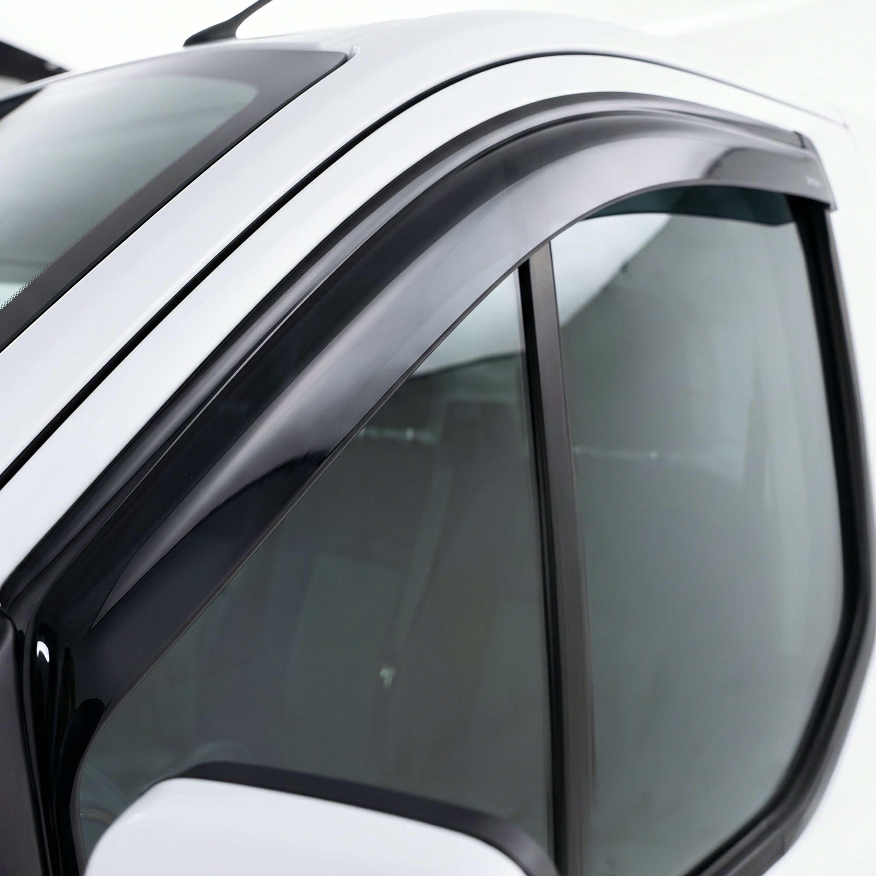 For Ford Transit Custom 2012-On Wind Rain Sun Smoke Guard Deflectors Front - Detail View - BUYDAY