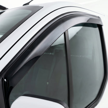 For Ford Transit Custom 2012-On Wind Rain Sun Smoke Guard Deflectors Front - Detail View - BUYDAY