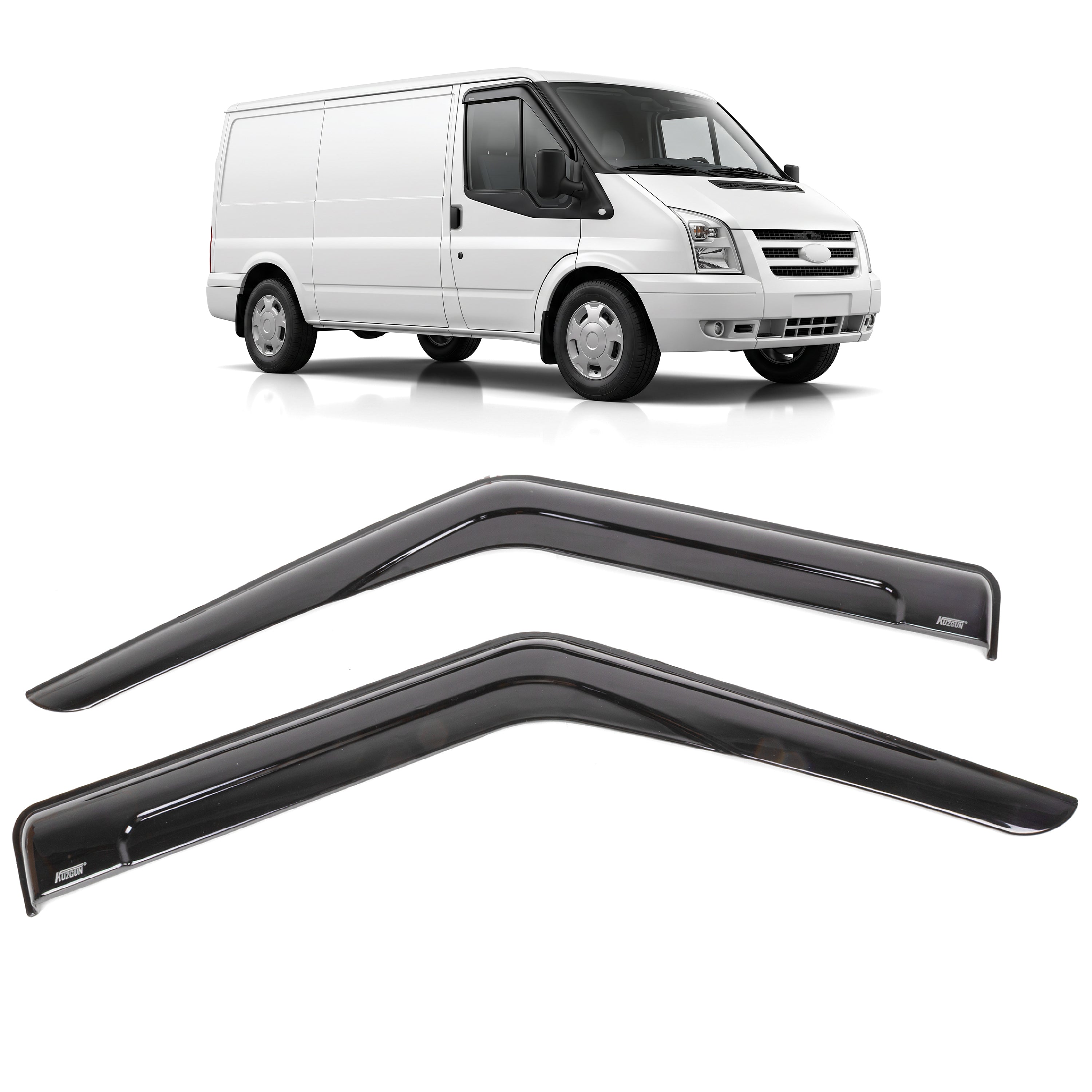 A Set Of Front Wind Rain Smoke Deflectors L Shape For Ford Transit Mk6 Mk7 00-13 - Detail View - BUYDAY