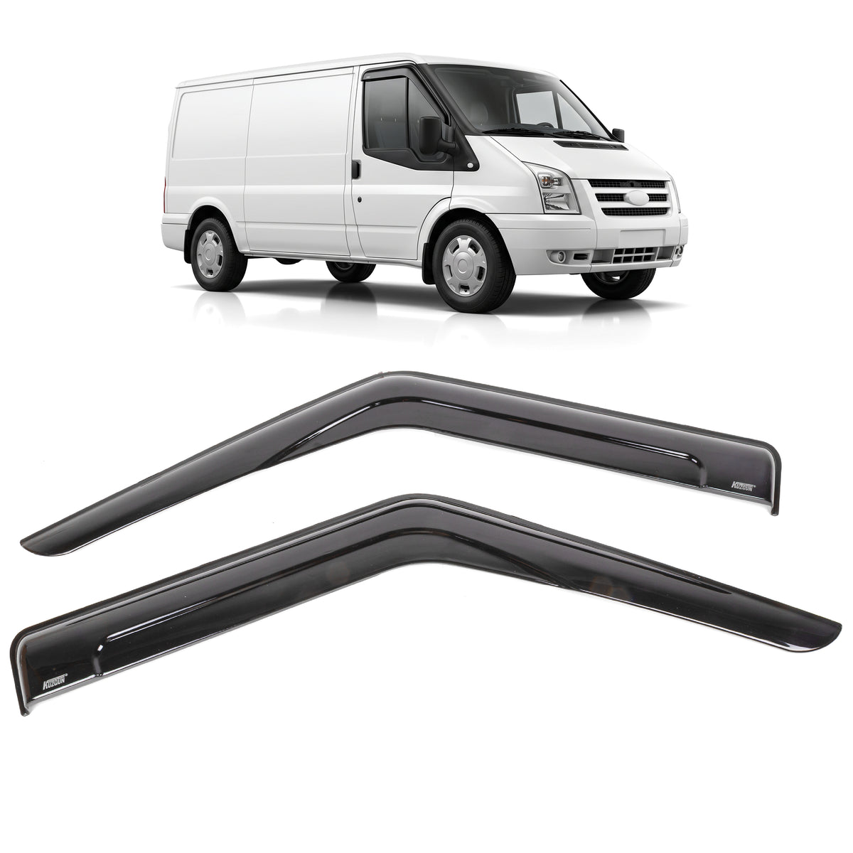 A Set Of Front Wind Rain Smoke Deflectors L Shape For Ford Transit Mk6 Mk7 00-13 - Detail View - BUYDAY