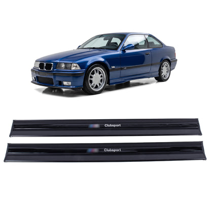 For BMW E46 Coupe M3 Style (1999-2006) Black Door Sill Trim - Detail View - BUYDAY