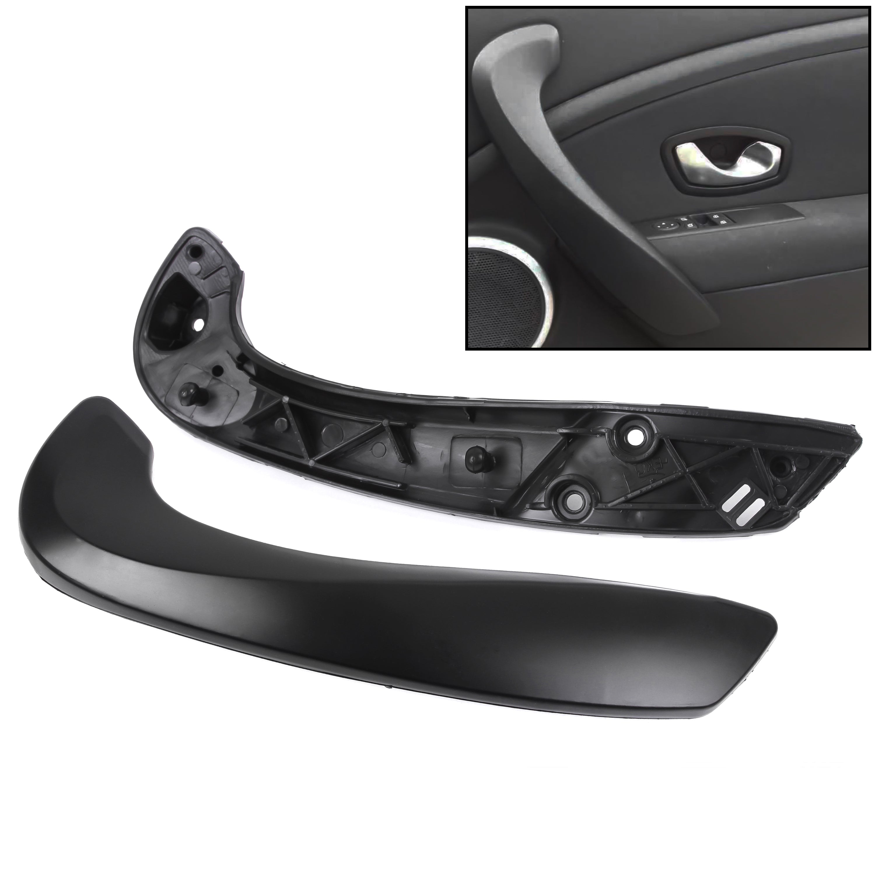 L+R of Front Inner Door Handles Driver+Passenger 2x for Renault Megane 3 08-16 - BUYDAY Auto Parts