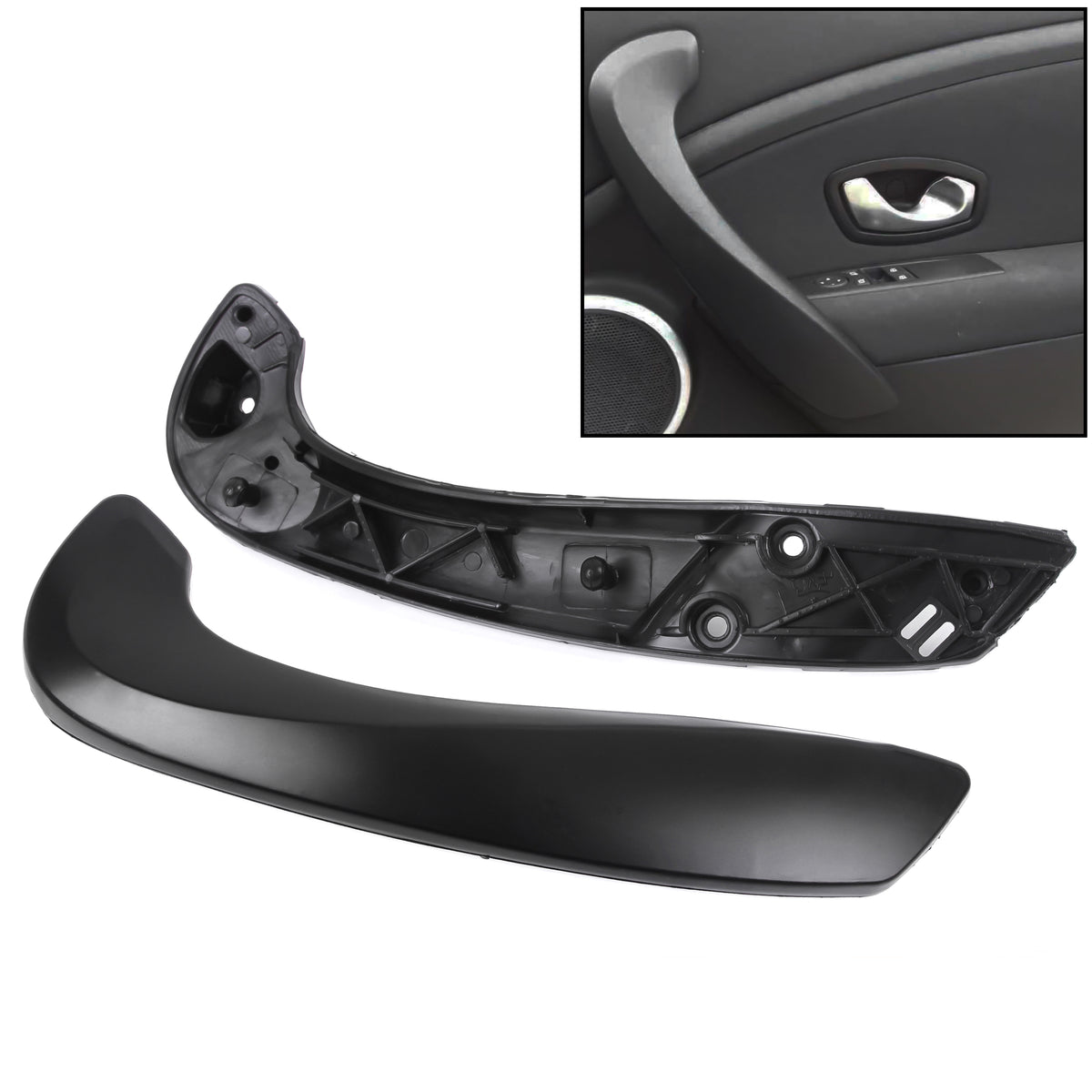 L+R of Front Inner Door Handles Driver+Passenger 2x for Renault Megane 3 08-16 - BUYDAY Auto Parts