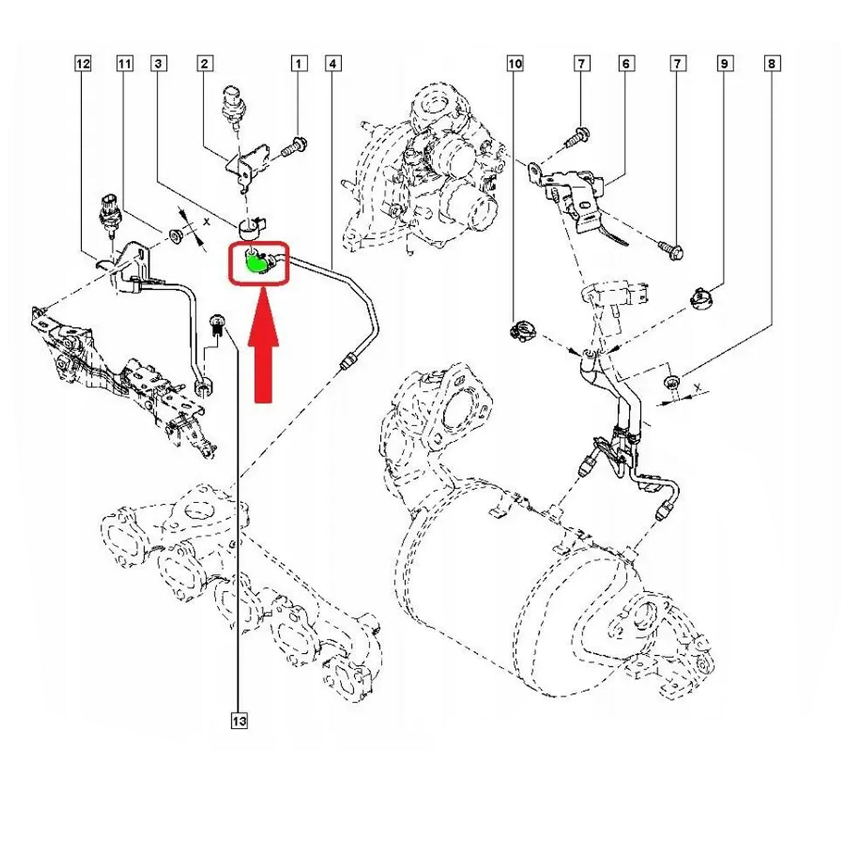 Temperature Sensor Hose for Vivaro Trafic Qashqai 1.6 dCi Rubber 4423101 - Detail View - BUYDAY