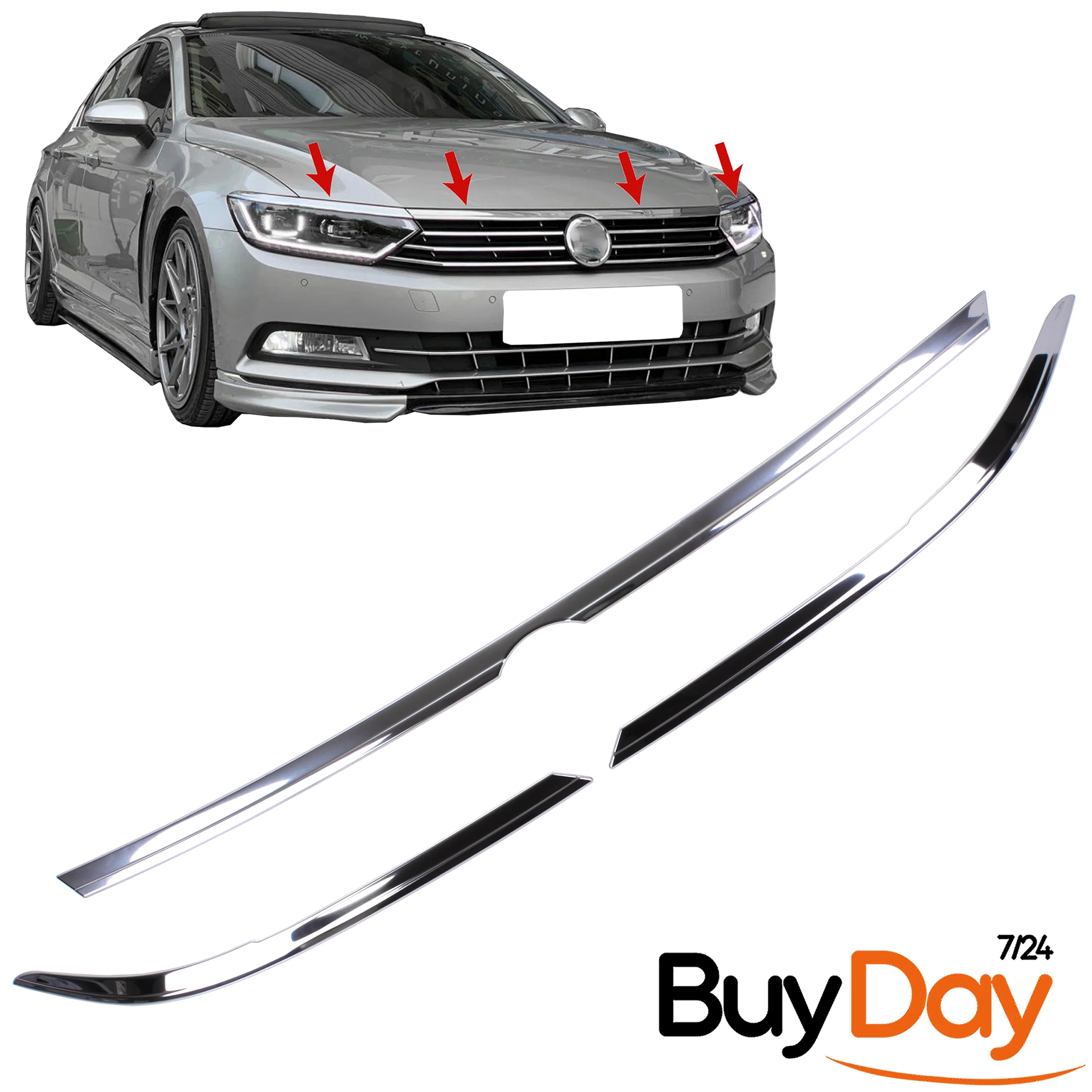 buyday Chrome Headlight Upper Trim