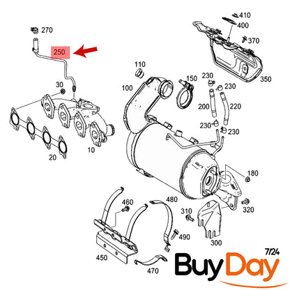 buyday Exhaust Pressure Sensor Pipe