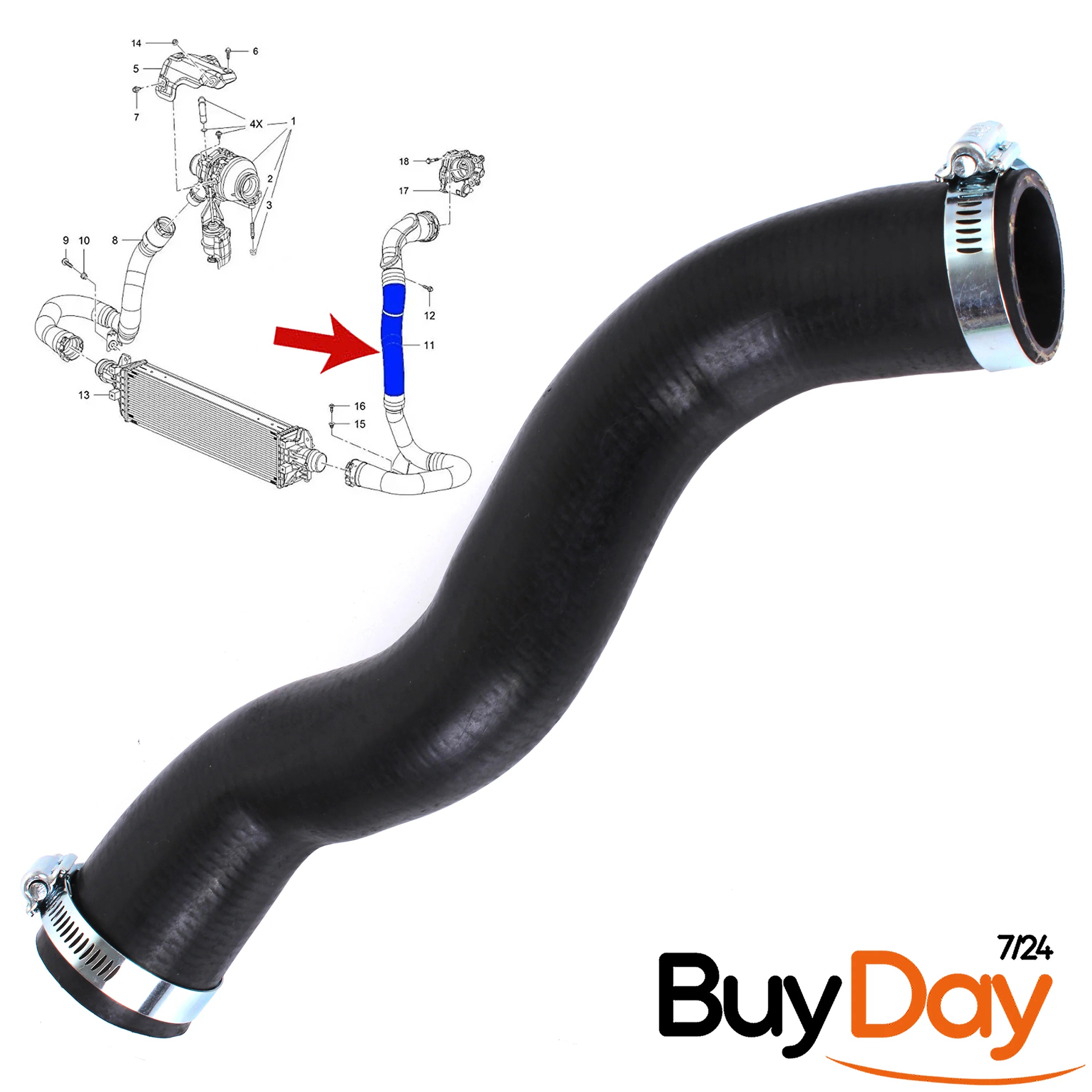 buyday Intercooler Turbo Hose