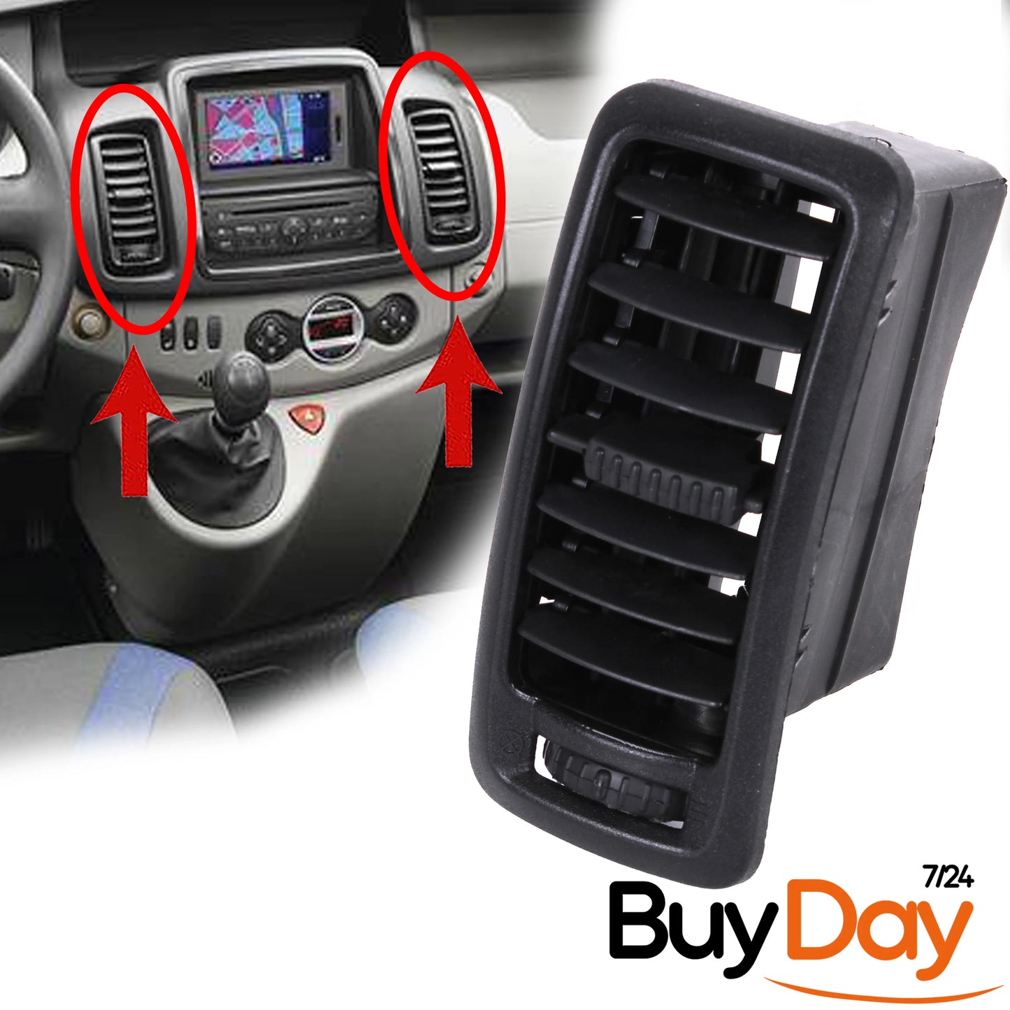 buyday Interior Dashboard Air Vent Grille