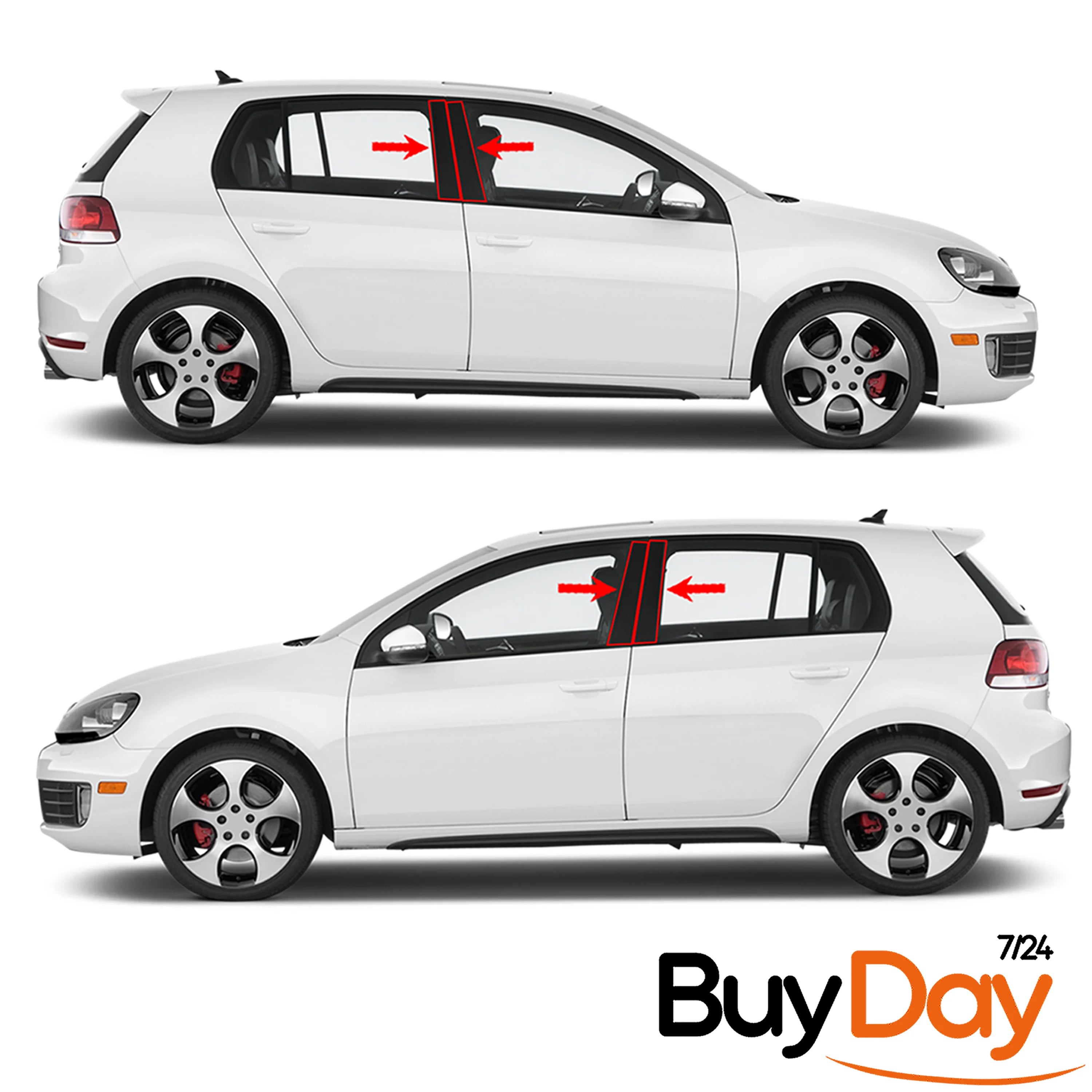 buyday Set B-Pillar Trim Cover Panels