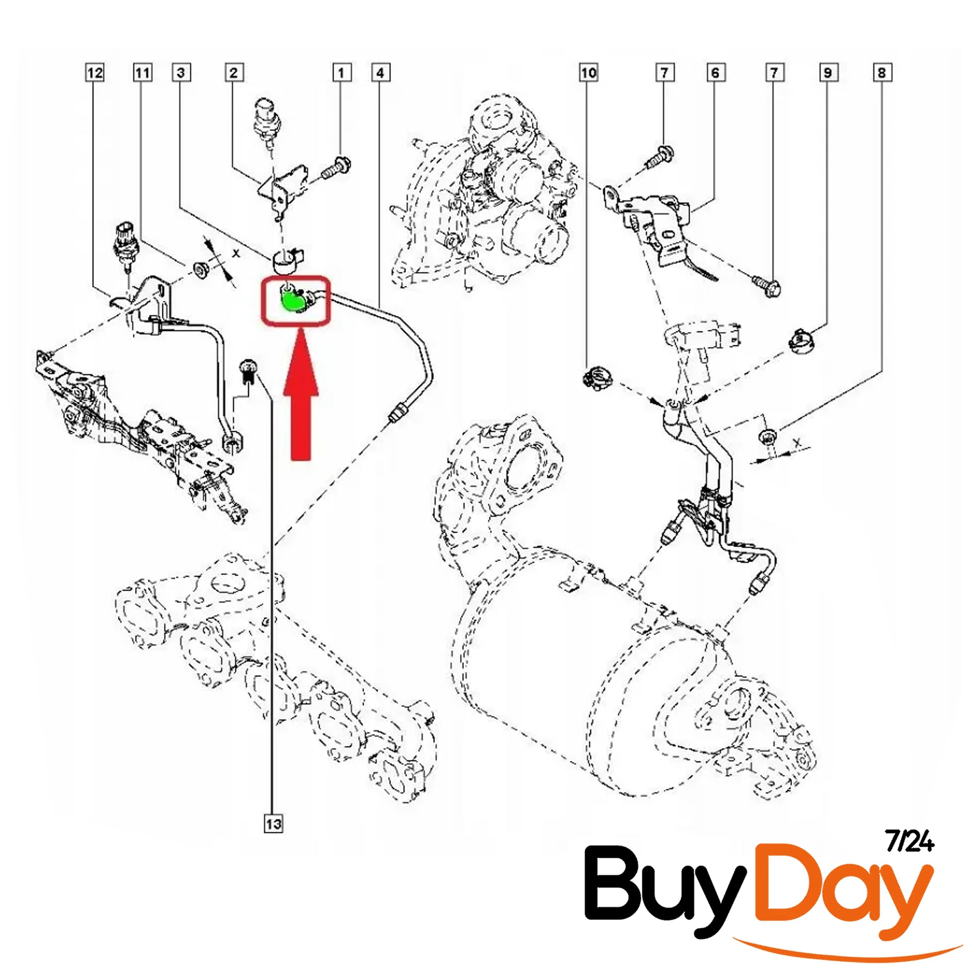 buyday Temperature Sensor Hose