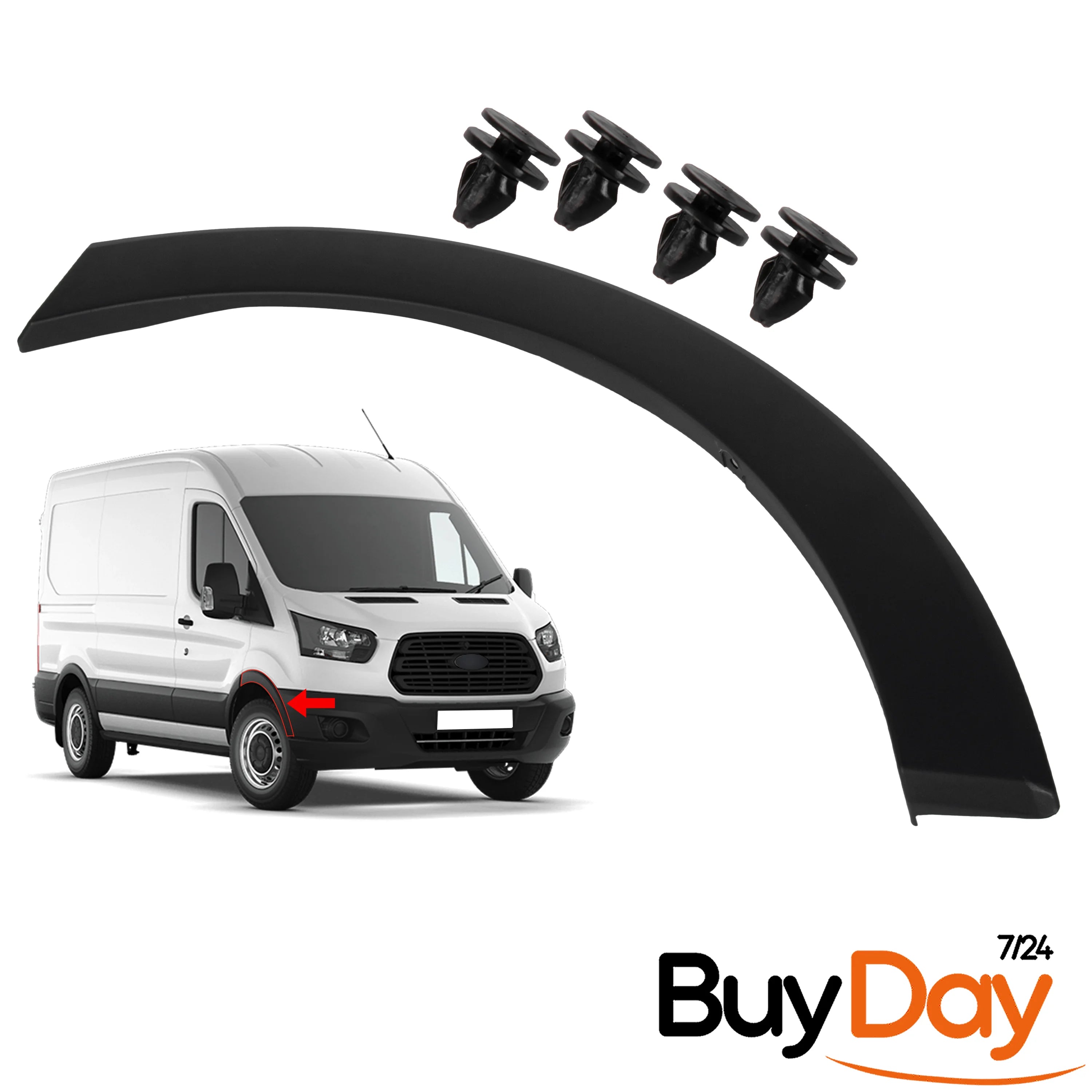 buyday Wheel Arch Moulding Trim with Clips