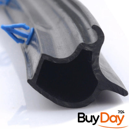 2 Piece Set Front Wheel Arch Seal Rubber Kit (Left & Right Pair) with Clips, Body to Arch Liner Gasket, Compatible with Transporter, Multivan, Caravelle T5 (03-15) & T6 (15-On), 7H0837565A