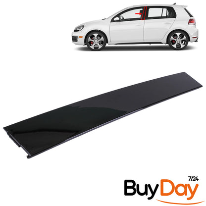 Front Left B-Pillar Trim Cover Panel, Nearside (N/S) Passenger Side, Exterior Door Pillar Glossy Trim, Fits 5-Door Golf MK6 Models 2009-2013, 5K4837901A