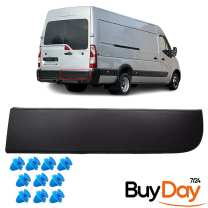 Rear Right Door Moulding Panel Trim with Clips, Offside (O/S) Driver Side, Exterior Body Protection Strip, Fits Master, Movano & NV400 Models 2010-2021, 908520001R