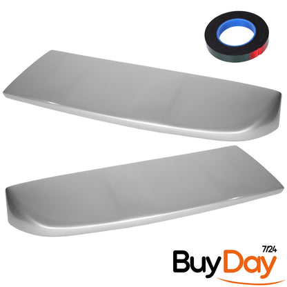 Twin Rear Roof Spoiler for Barn Door Models, Painted in Moondust Silver, Exterior Styling Body Kit Accessory, Compatible with Transit & Tourneo Custom Vans 2012-2023