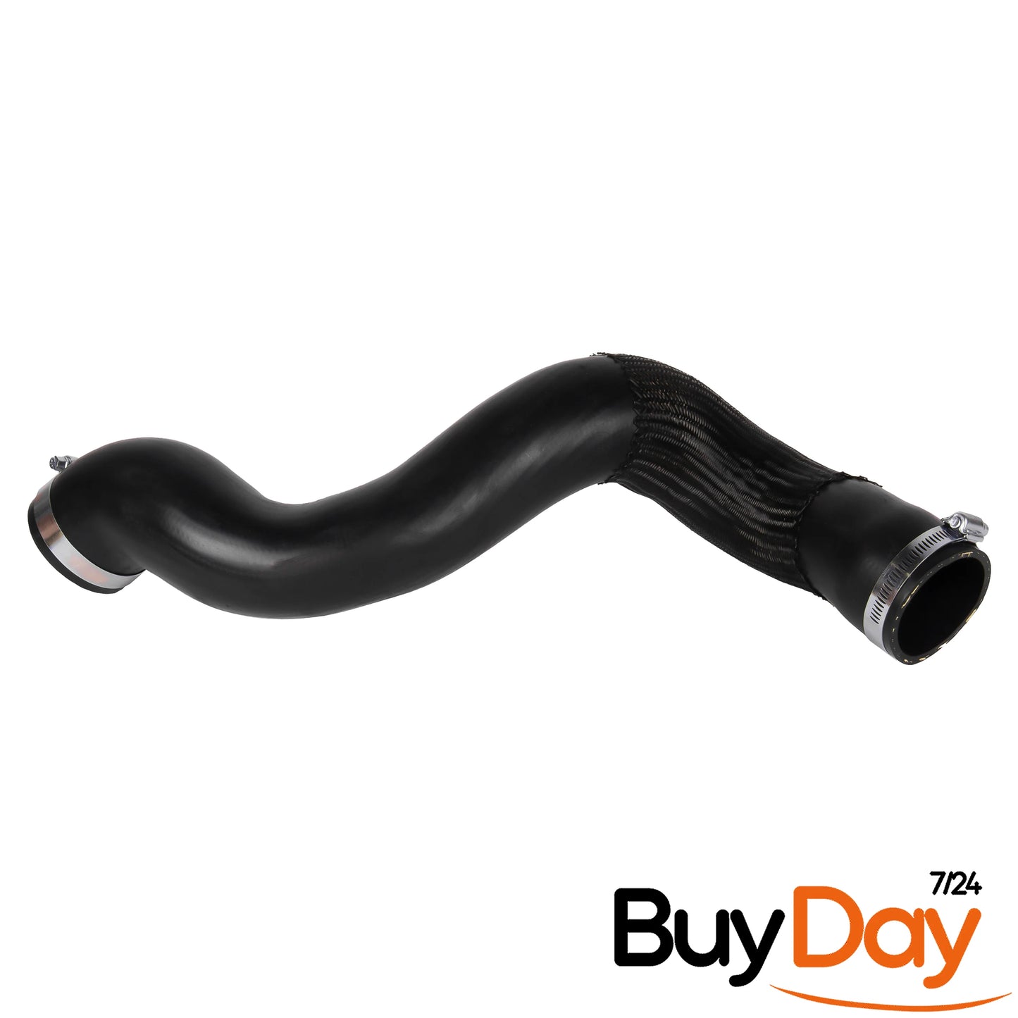 Intercooler Turbo Hose Pipe with 2 Clamps & Braided Cover, Heat Resistant Boost Pipe, Compatible with S60 S80 V60 V70 XC60 XC70 2.0L 2.4L Diesel, 31338090, 30741795