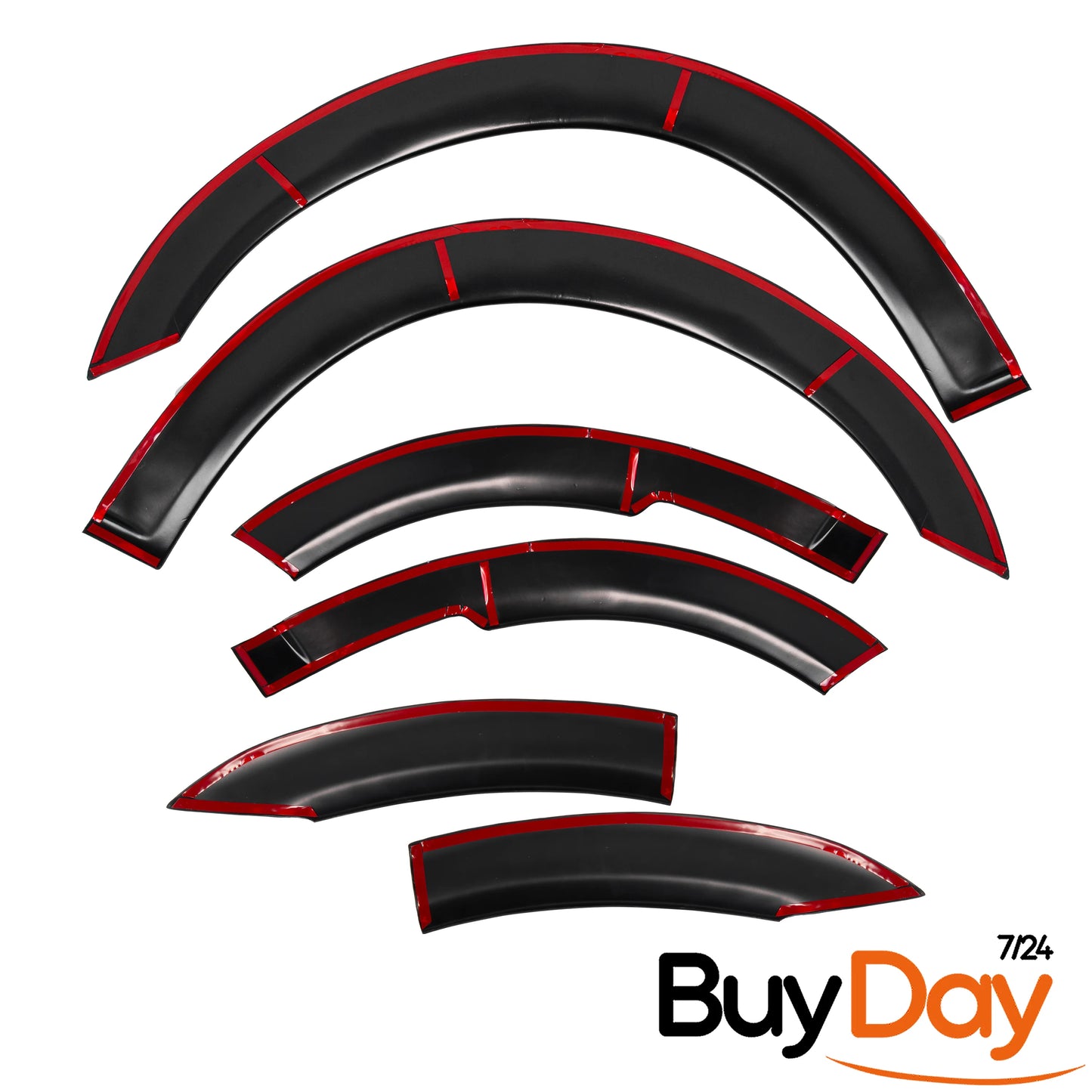 Wheel Arch Trims Set, ABS Plastic Wing Flare Protectors, Compatible with Transit MK7 2006-2013 (MWB & LWB Models), Van Styling, Camper Conversion Accessories