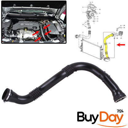 Turbo Intercooler Hose Pipe for 1.6L CDTi 120PS 136PS Engines, Air Intake Boost Hose, Fits Insignia A (Mk I) Models 2015-2017, 13419441, 1302288