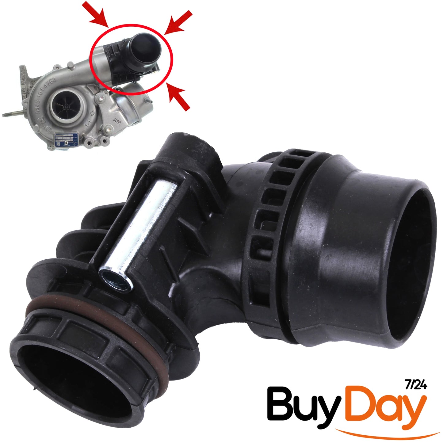 Turbo Outlet Pipe, Intercooler Hose, Boost Pipe, Compatible with 1.6L Dci/CDTi Diesel Engines, Fits W205 Vito Trafic III Qashqai Megane III, 144601294R, A6220900080